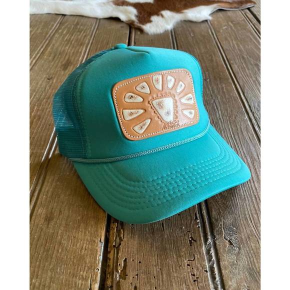 NEW MCINTIRE SADDLERY women's taos cap in turquoise - Picture 1 of 1